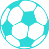 Teal Soccer Ball Clip Art