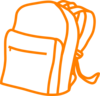 Orange Back Pack Clip Art