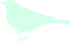 Left Bird Silhouette Light Aquamarine Clip Art