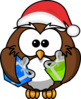 Santa Owl Clip Art