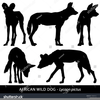 Wild Animal Silhouettes Clipart Image