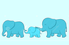 Elephant Family Cartoon Image