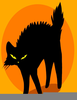 Free Halloween Black Cat Clipart Image