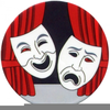 Free Comedy Drama Masks Clipart Image