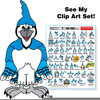 Blue Jay Mascot Clipart Image
