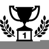 Number One Trophy Clipart Image