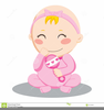 Pink Baby Rattle Clipart Image