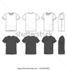 Stock Vector Front Back And Side Views Of Blank T Shirt Image