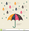Clipart Of Umbrellas And Rain Image