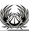 Basketball With Wings Clipart Image