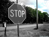 Stop Sign Black And White Clipart Image