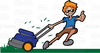 Clipart Of Man Cutting Grass Image