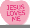 Religious Candy Hearts Clipart Image
