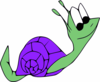 Snail With Purple Shell Clip Art