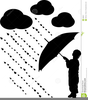 Child With Umbrella Clipart Image