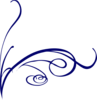 Decorative Swirl Blue Clip Art