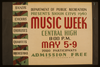 Department Of Public Recreation Presents Sioux Citys [sic] 1940 Music Week Bands, Choirs, Choruses, Quartets, Orchestras. Image