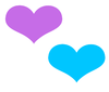 Blue Purple Heart Love Image