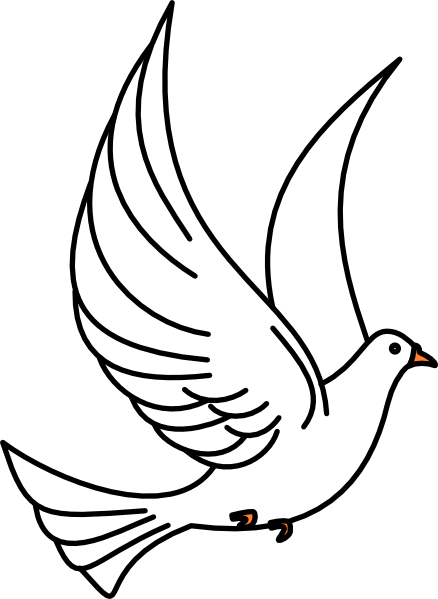 free dove clipart black and white - photo #7