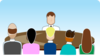 Face-off Seating Arrangement (group Discussion) Clip Art
