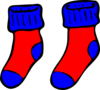 Blue And Red Socks Clip Art