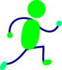 Green Running Man Clip Art