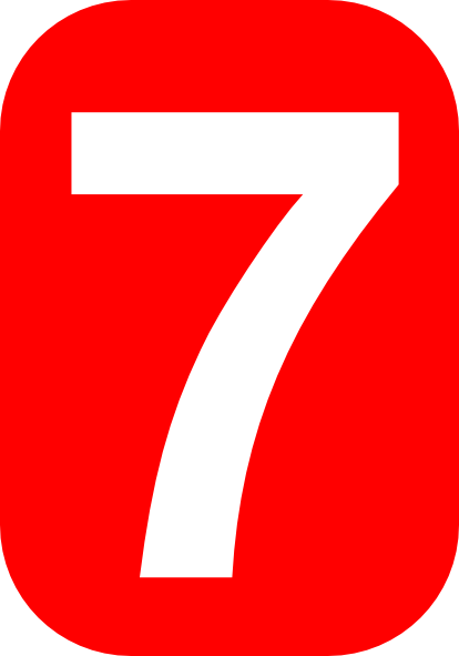 Number Seven In Red Clip Art at Clker.com - vector clip art online, royalty  free & public domain