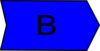 Arrow With An B Bright Blue Clip Art