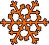 Orange Snowflake 2 Clip Art