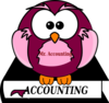 Purple Owl On Book Black And White Clip Art