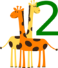 Two Giraffes Animals Clip Art