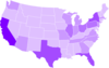 Blank Gray Usa Map White Lines Clip Art