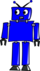Blue Robot Clip Art