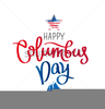 Columbus Day Holiday Clipart Image