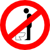 Urinating While Standing Is Forbidden Clip Art