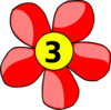 Counting Flower Clip Art