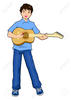 Cartoon Guitar Player Clipart Image