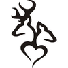 Browning Deer Head Heart Logo Style In White Exterior Image