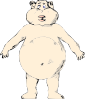 Goofy Naked Fat Guy Clip Art