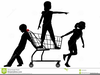 Kids Shopping Cart Clipart Image