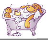Clipart Dog Taking Bath Image