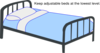 Blue Low Hospital Bed Clip Art