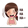 Laughing Cartoon Girl Image