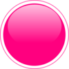 Glossy Pink Circle Button Clip Art