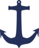 Navy Blue Anchor Clip Art