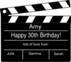 Birthday Clapperboard Clip Art