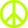 Neon Green Peace Sign Clip Art