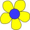Blue And Yellow Flower Clip Art