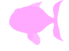 Light Pink Happy Fish Clip Art