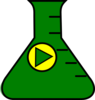 Flask Erlenmeyer Start Green Yellow Clip Art